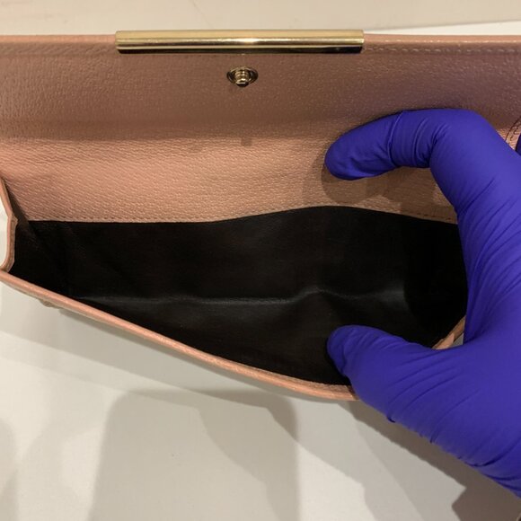 Gucci Beige GG Canvas Long Wallet Sku#84184 (Gently used, snap loose) - Picture 6 of 12